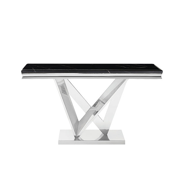 Villarsglane Sofa Table, Black/Chrome