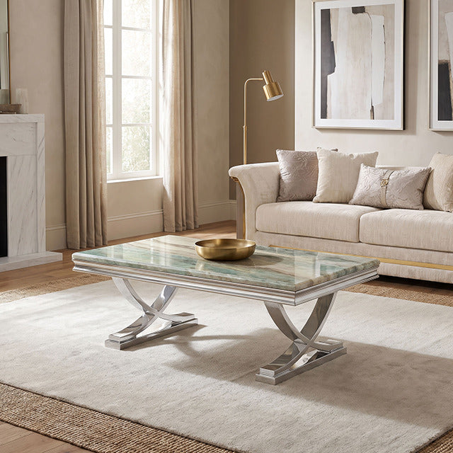 Wettingen Coffee Table, Green/Chrome - view 4