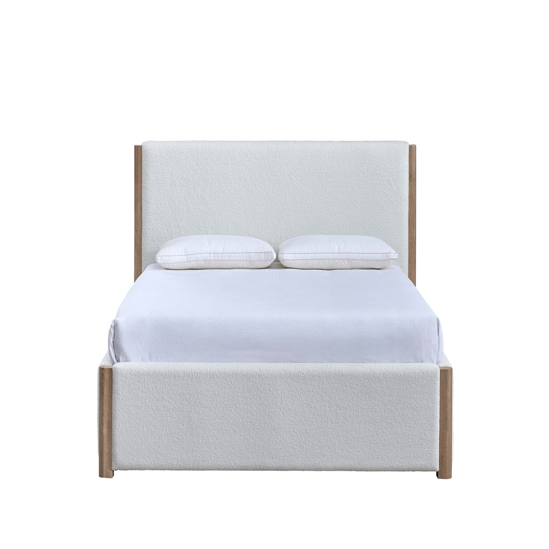 Anika 5/0 Q Upholstered Footboard & Roll Out Slat Kit-White