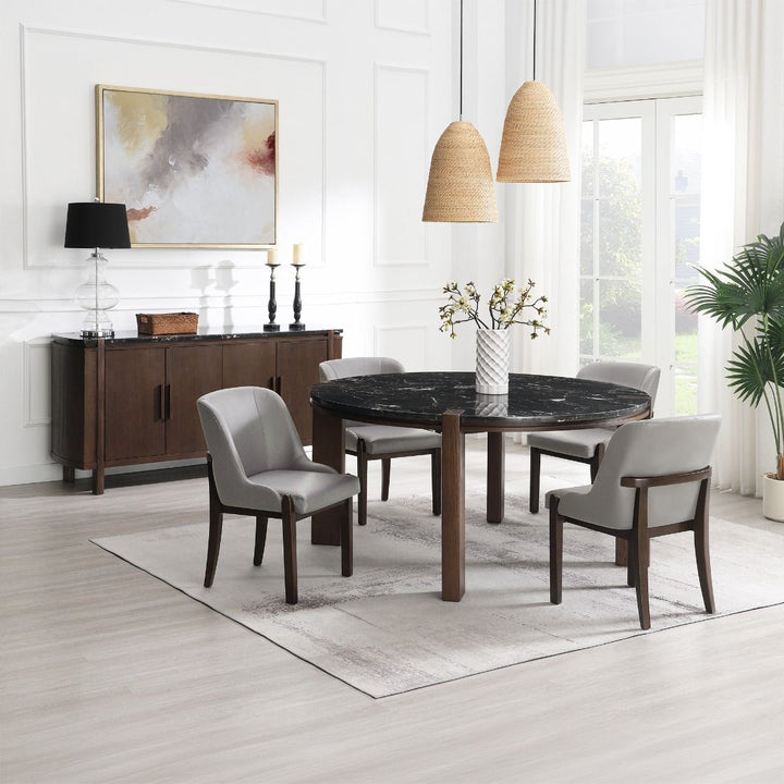 Estella Round Dining Table w/Marble Top – view 2