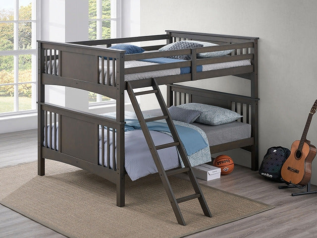 Spring Creek Full/Full Bunk Bed, Stain Gray - view 2