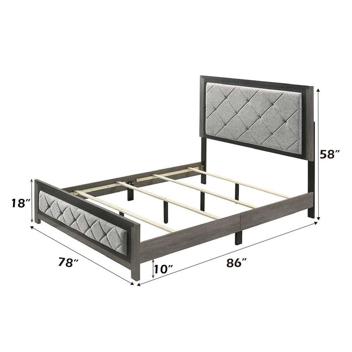 Jehoram Eastern King Bed – dimensions diagram