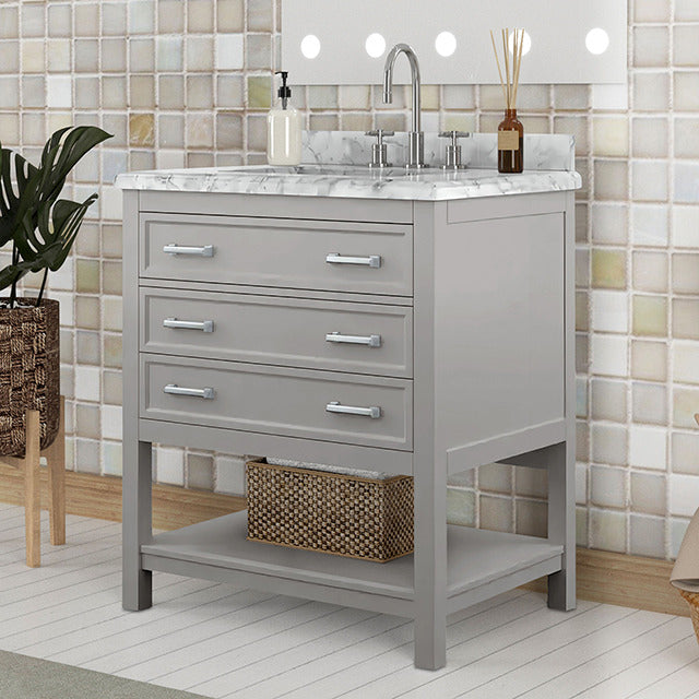 Reston 31" Vanity with Top/ Sink, Gray