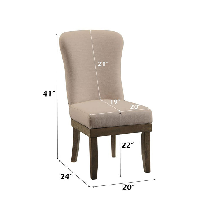 Landon Side Chair (Set-2) – dimensions diagram