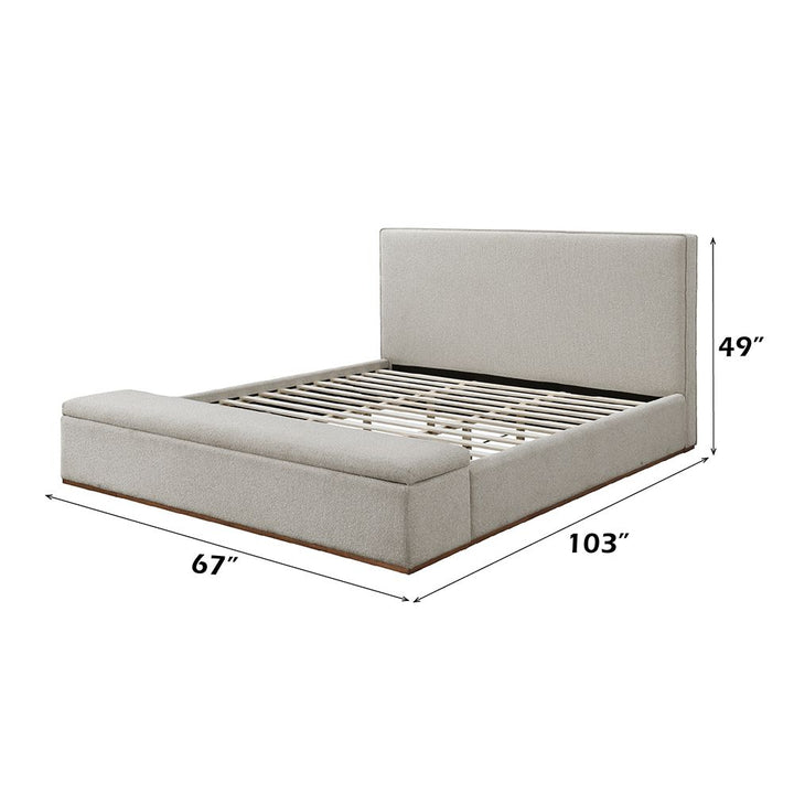 Boxter Queen Bed w/Storage – dimensions diagram
