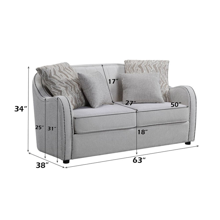 Mahler Loveseat with 4 Pillows