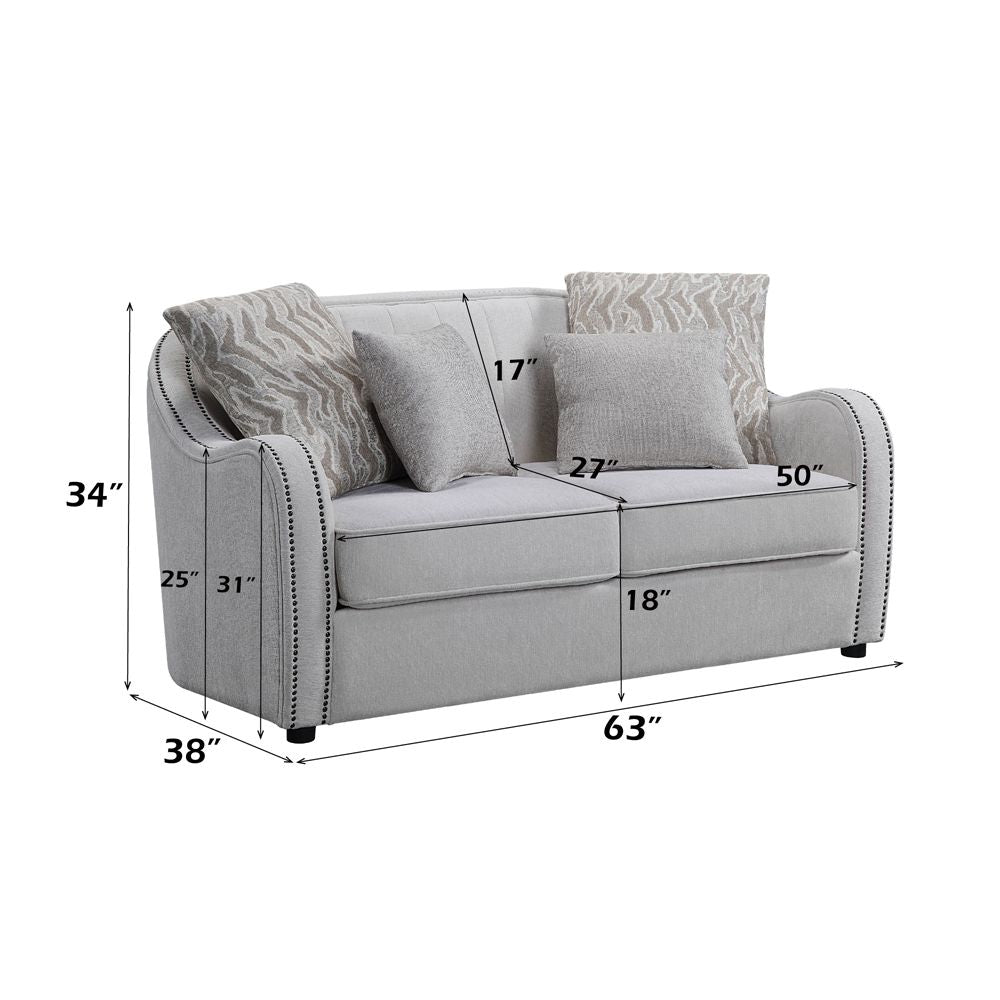 Mahler Loveseat with 4 Pillows