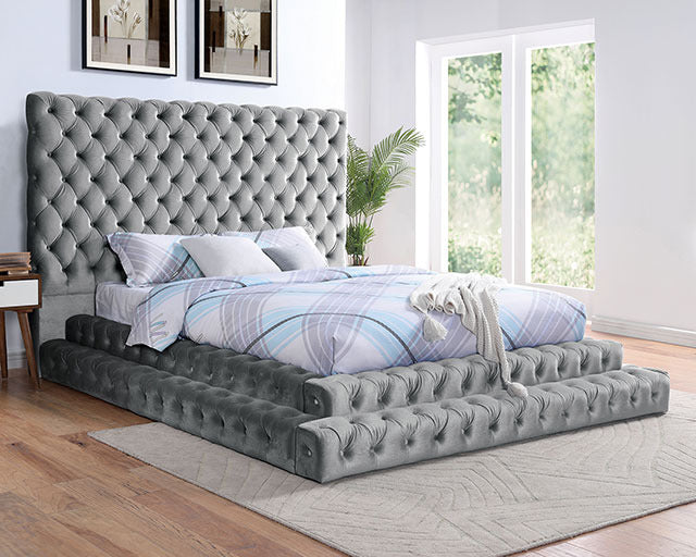 Stefania 4 Pc Queen Bedroom Set, Gray - view 3