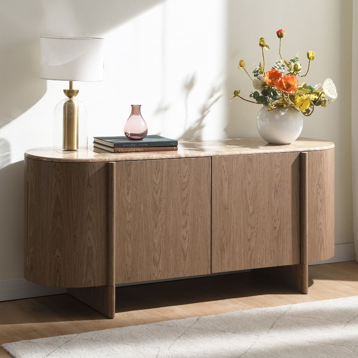 Markku Console Table w/Natural Marble