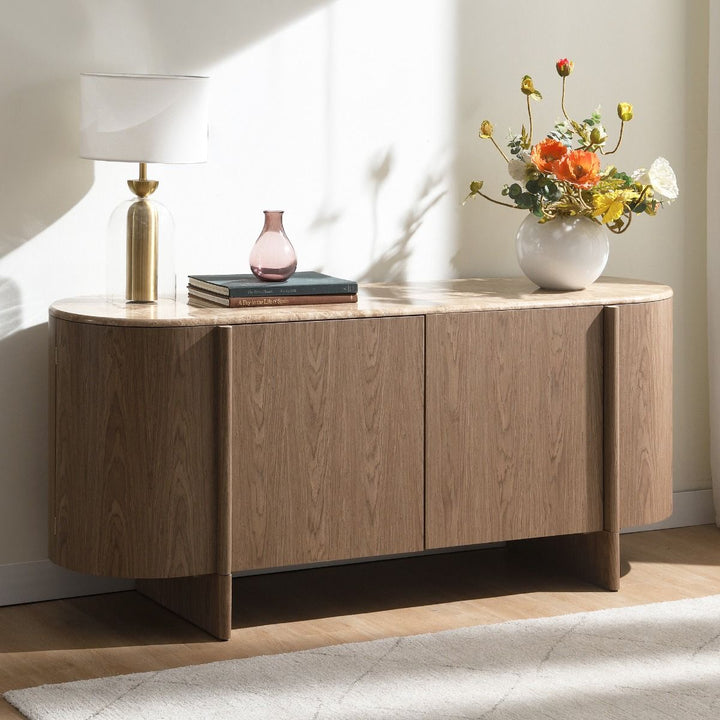 Markku Console Table w/Natural Marble