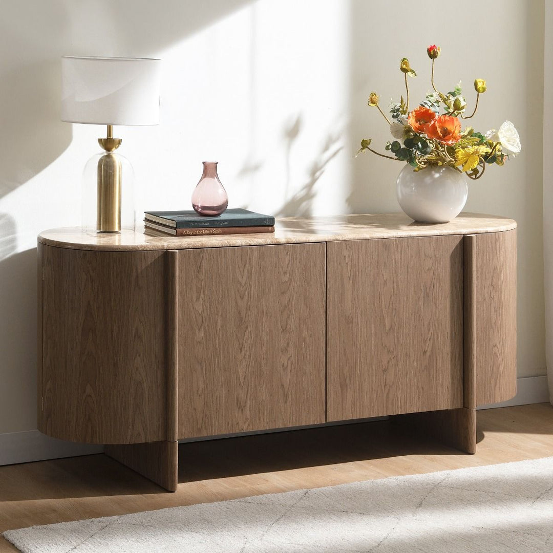Markku Console Table w/Natural Marble