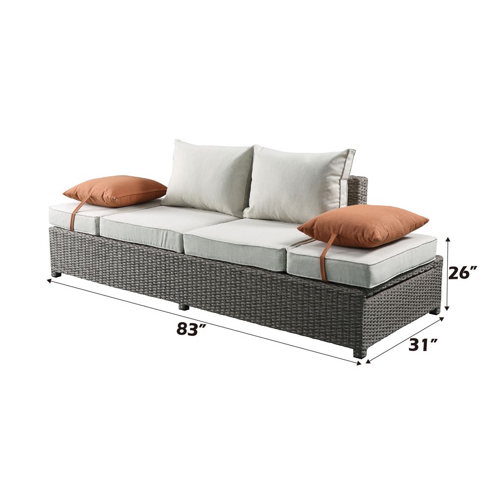 Salena Patio Sofa W/2 Pillows & Ottoman – view 12