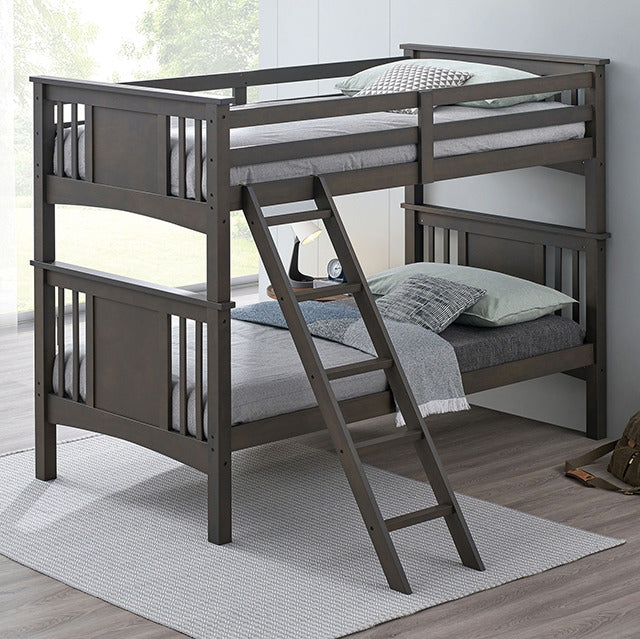 Spring Creek Twin/Twin Bunk Bed, Stain Gray