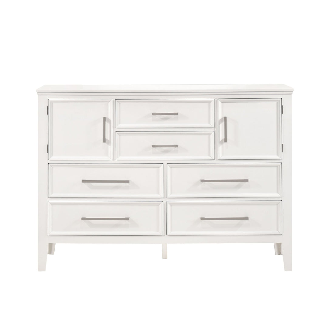 Andover 60" Dresser W/doors-White