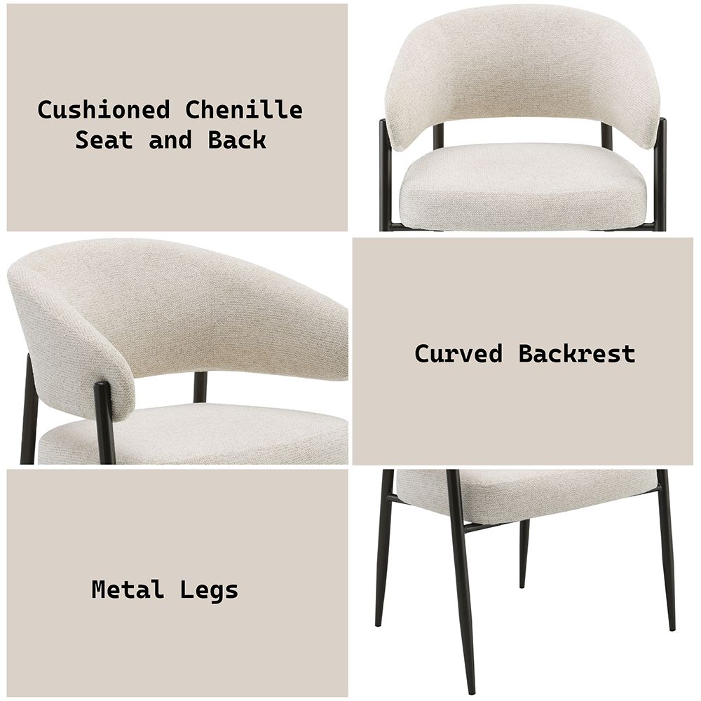 Jirina Arm Chair (Set-2) – features callout