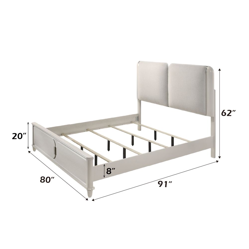Laveda Eastern King Bed w/LED – dimensions diagram