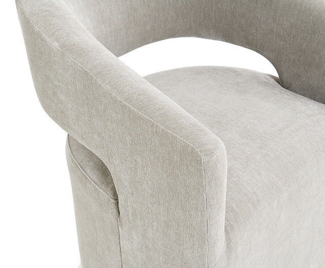 Tresa Arm Chair with Casters, Taupe - view 4