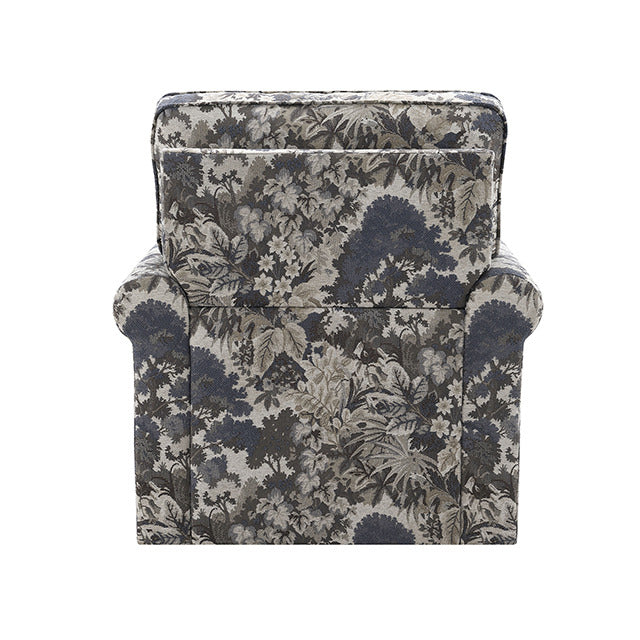 Penryn Swivel Accent Chair, Slate Blue - view 4