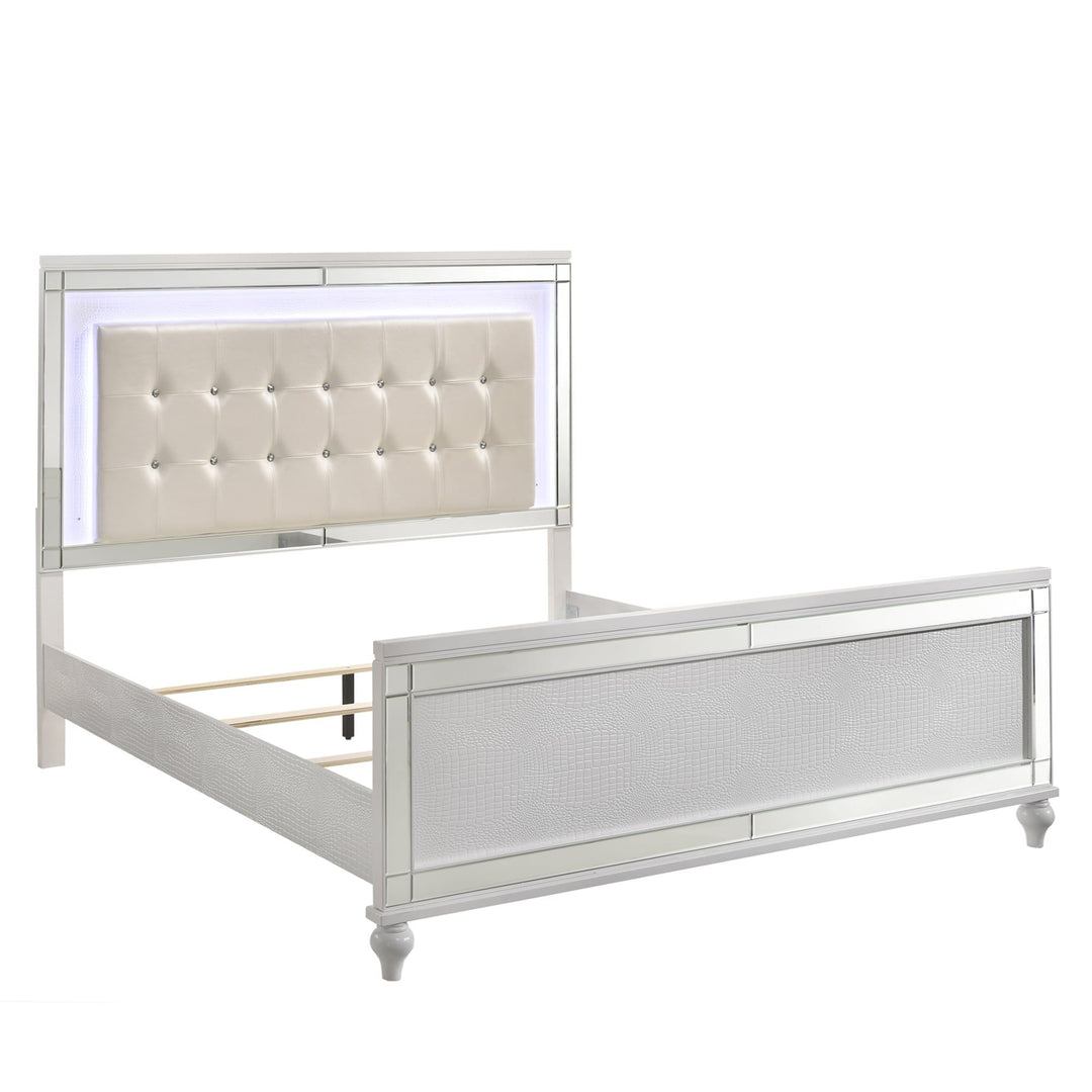 Valentino 5/0 Q Lighted Headboard-White