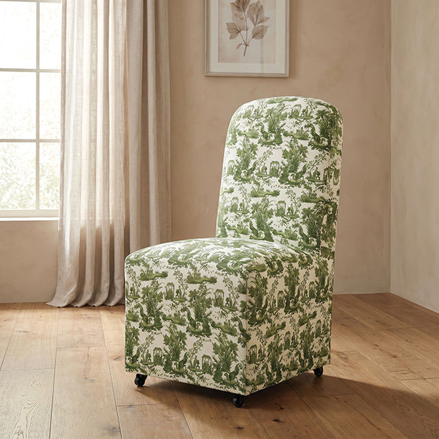 Canterbury Dining Chair, Toile De Jouy Olive Green/White - view 6