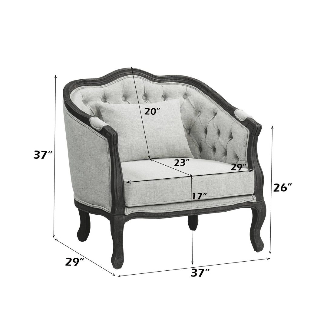Samael Chair W/Pillow – dimensions diagram