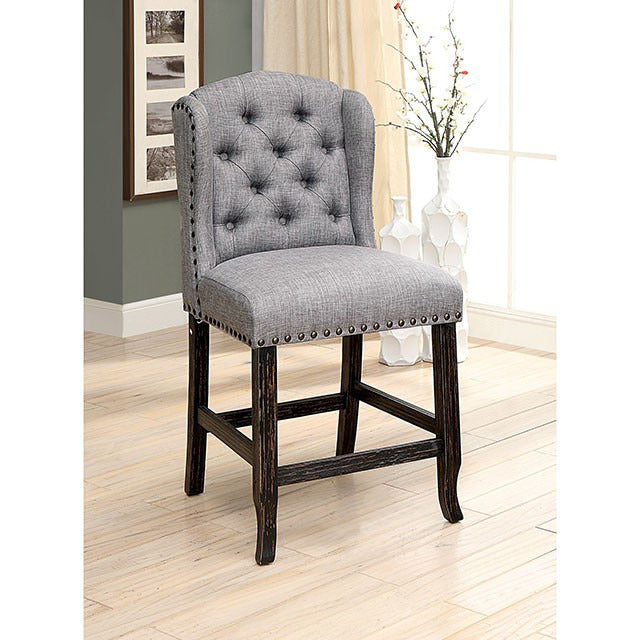 Sania Counter Ht. Chair, Antique Black/Light Gray - view 2
