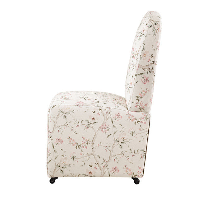 Canterbury Dining Chair, Chinoiserie White/Pink - view 3