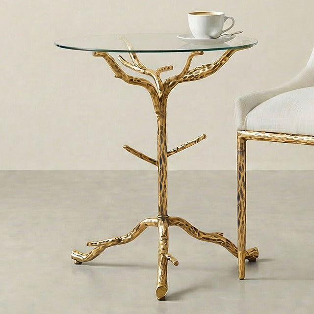 Sarna Side Table, Matte Gold - view 3