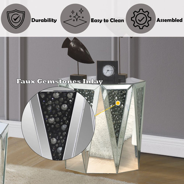 Nysa End Table – features callout