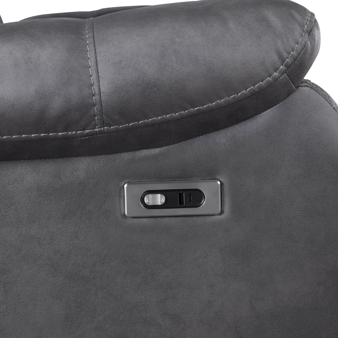 Morello  Sofa W/pwr Fr- Gray