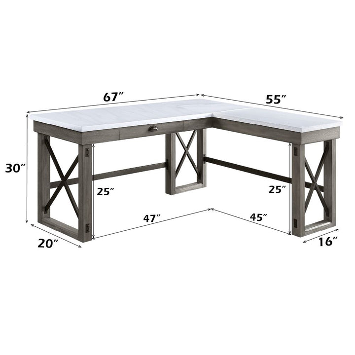 Talmar Writing Desk W/Lift Top – dimensions diagram
