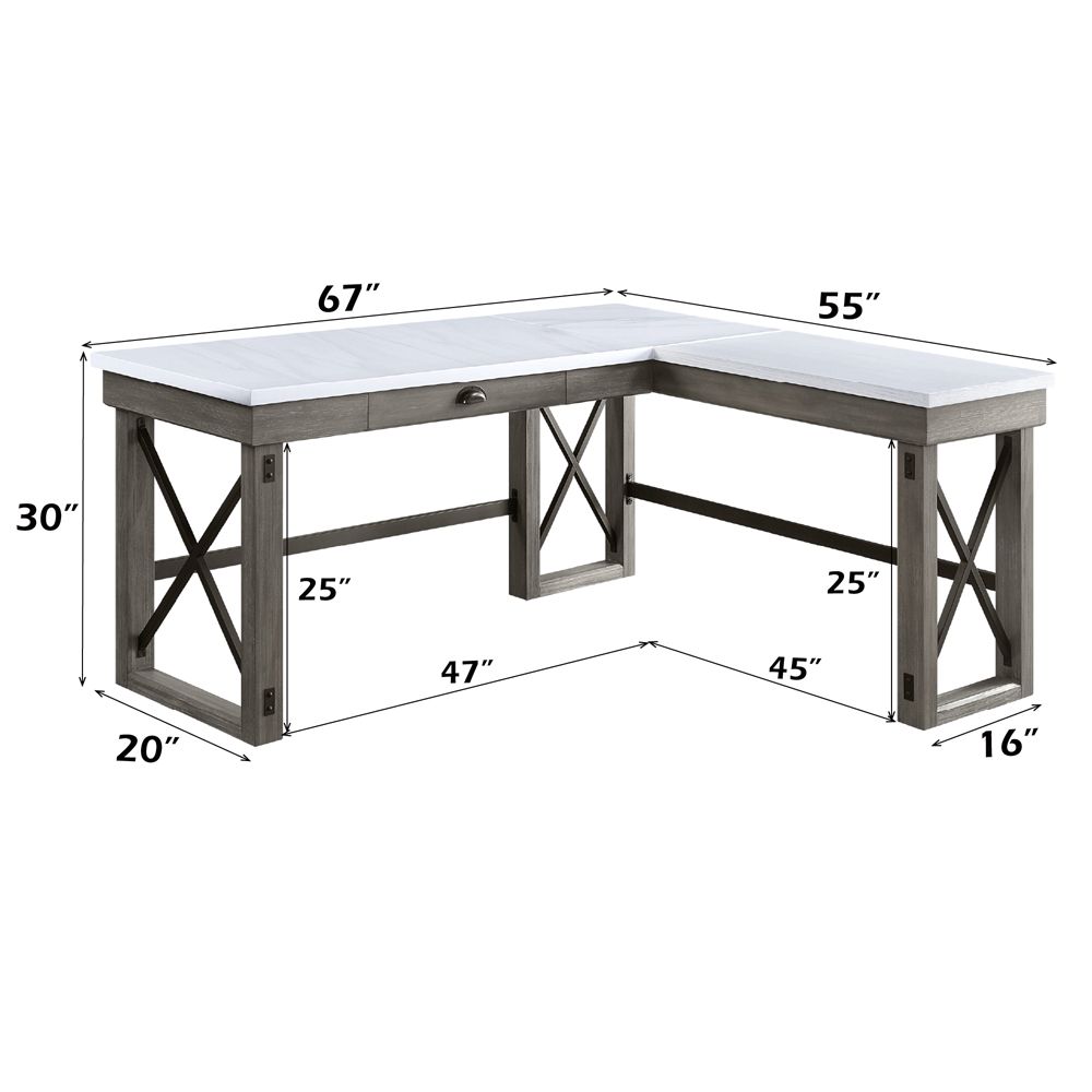 Talmar Writing Desk W/Lift Top – dimensions diagram