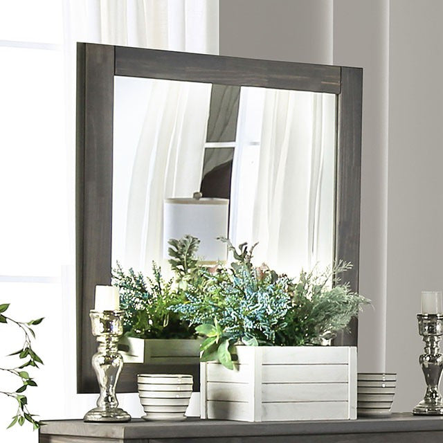 Rockwall Mirror, Weathered Gray