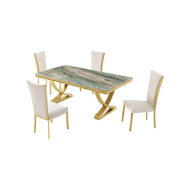 Wadenstil Dining Table, Gold/Green - view 2