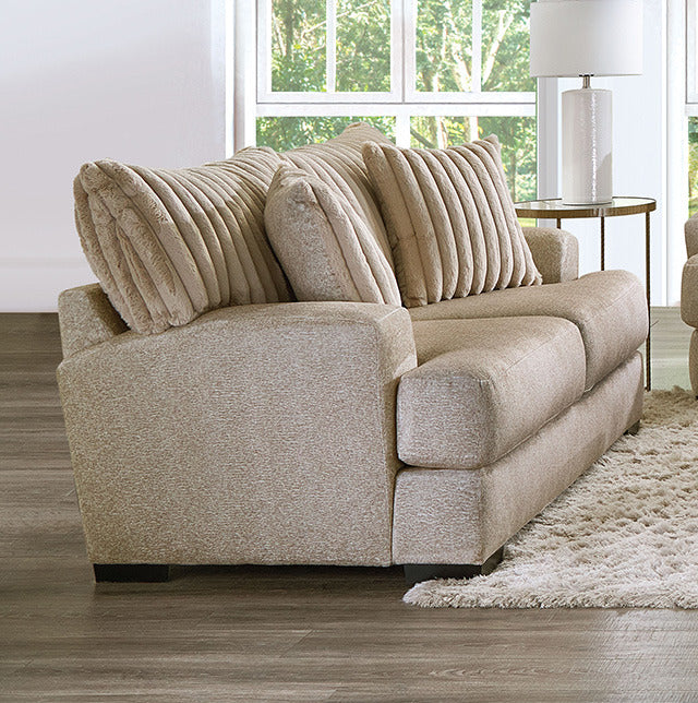 Loughlin Loveseat, Light Brown - view 2