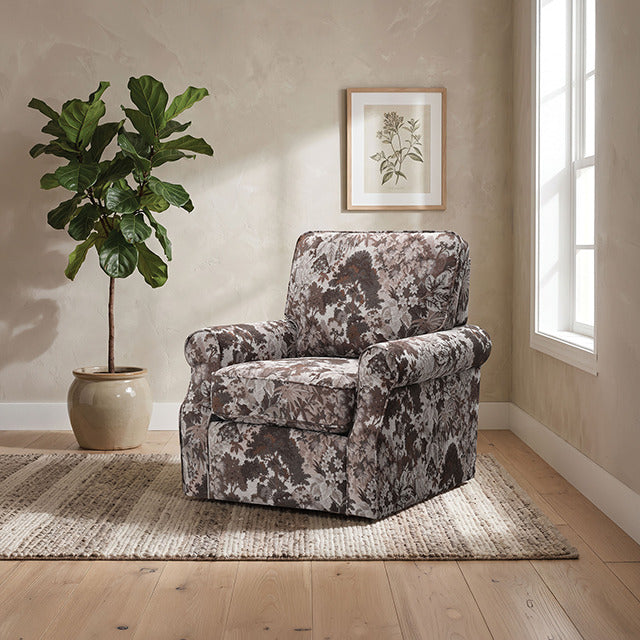 Penryn Swivel Accent Chair, Mocha Brown - view 6
