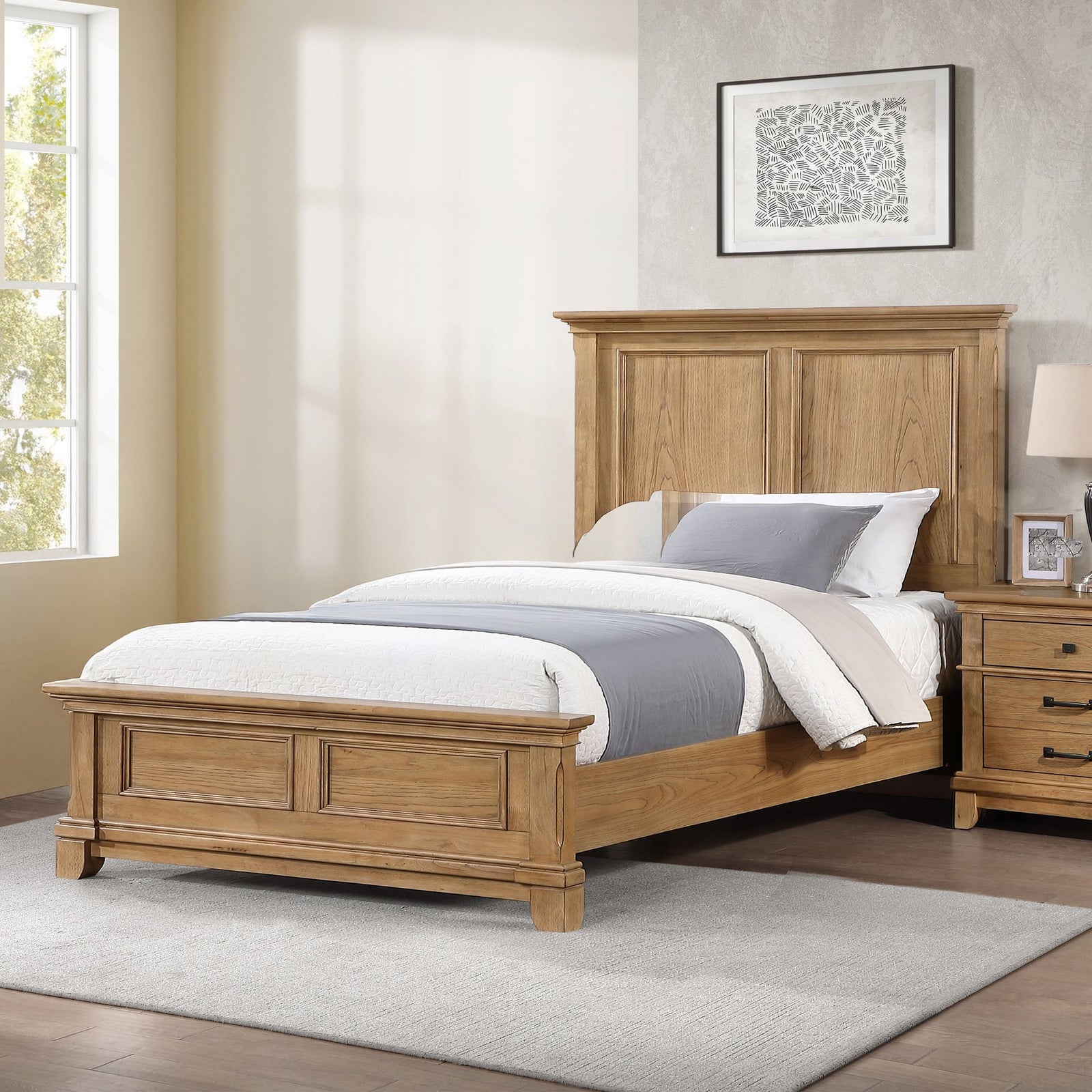 Sunstone 4/6 Full Panel Headboard-Honey