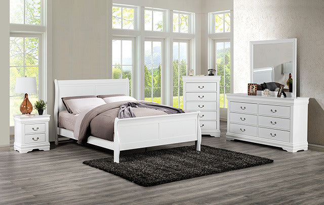 Louis Philippe Bed, White - view 2