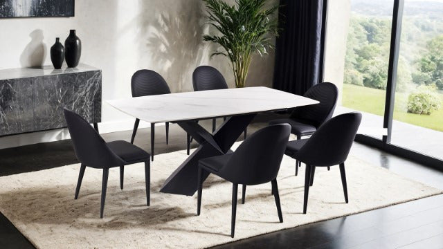 Lenvik Side Chair, Black/White - view 6