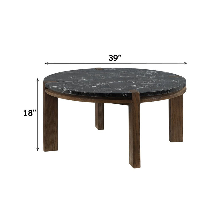 Estella Coffee Table w/Marble Top – dimensions diagram