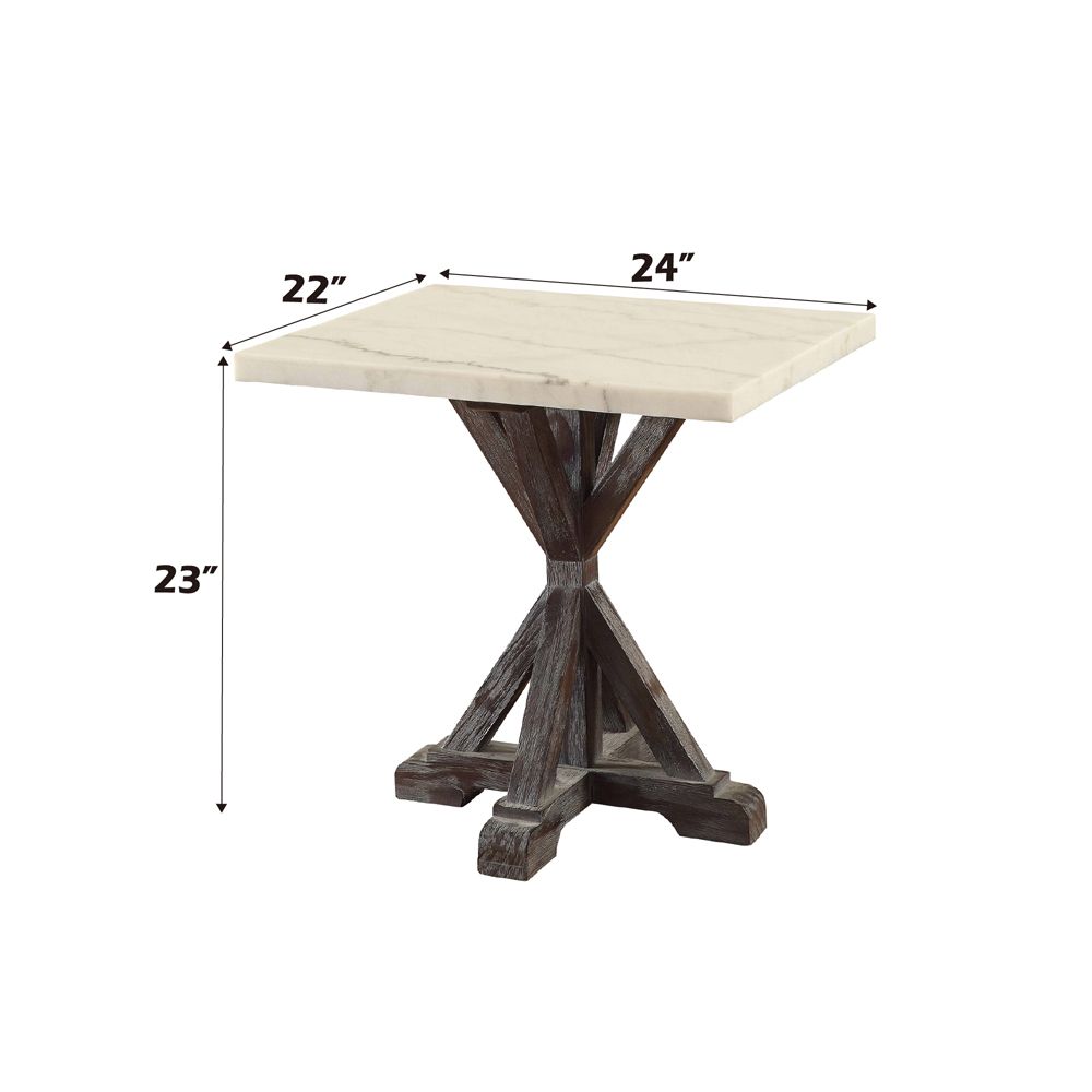 Romina End Table – dimensions diagram
