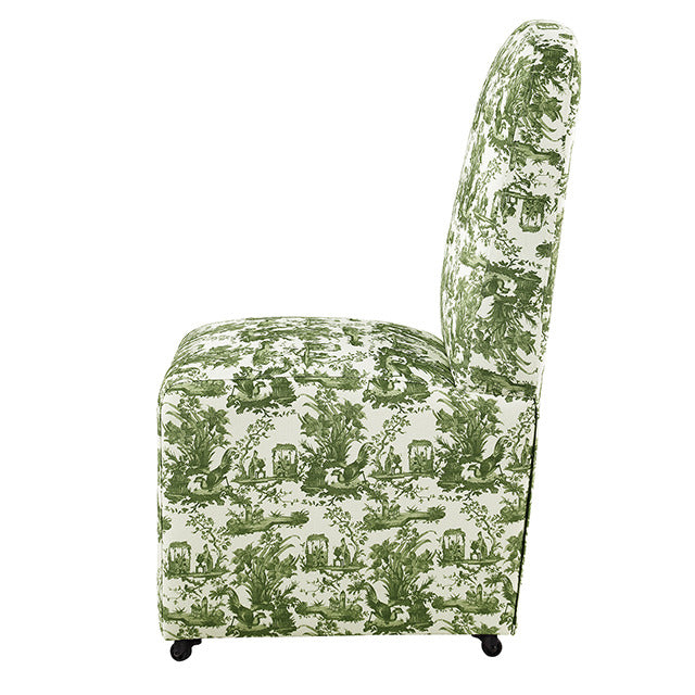 Canterbury Dining Chair, Toile De Jouy Olive Green/White - view 3