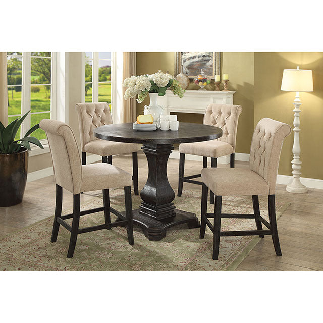 Izzy Counter Ht. Chair, Antique Black/Beige - view 3