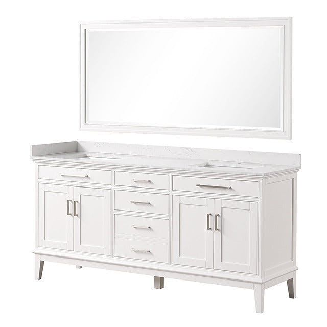 Almeria Vanity Set W/ Mirror, White