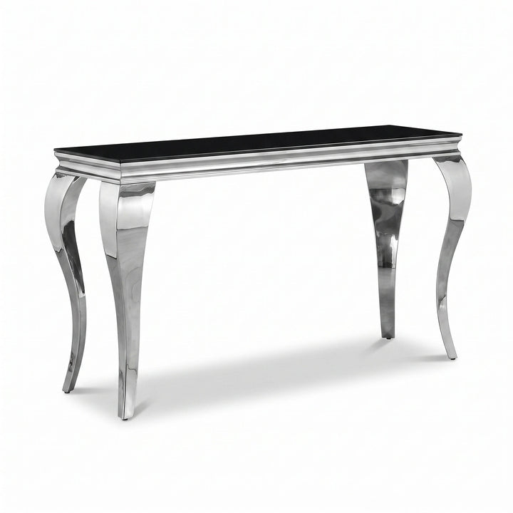Wetzikon Sofa Table, Silver/Black