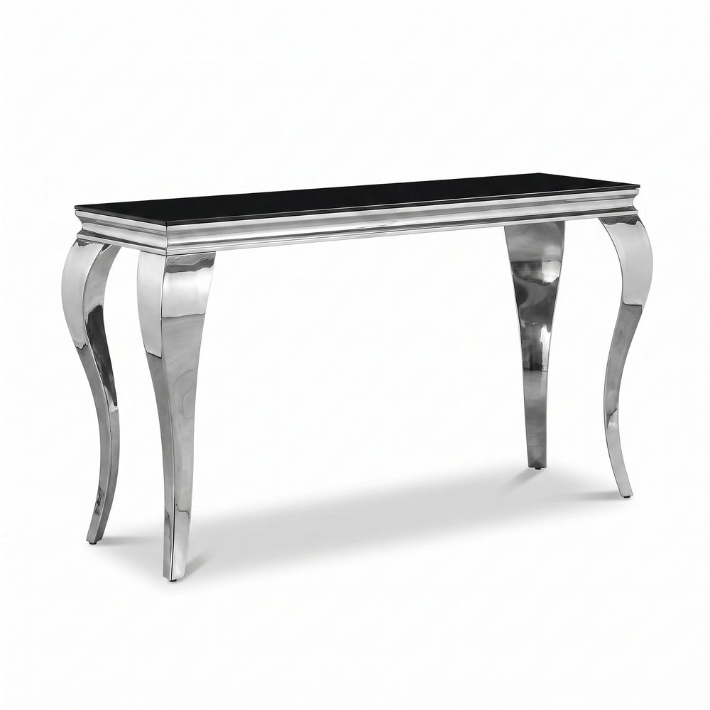 Wetzikon Sofa Table, Silver/Black