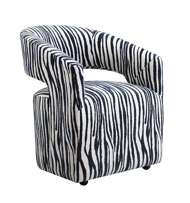 Tresa Dining Arm Chair W/ Casters, Agama Blue