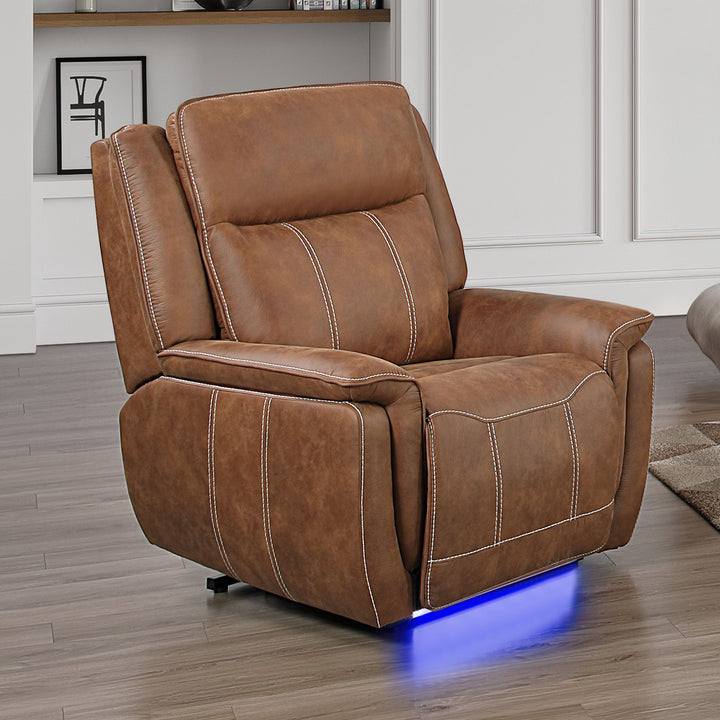 Kyra Auto Glider Recliner W/pwr Hr &amp; Fr-Saddle