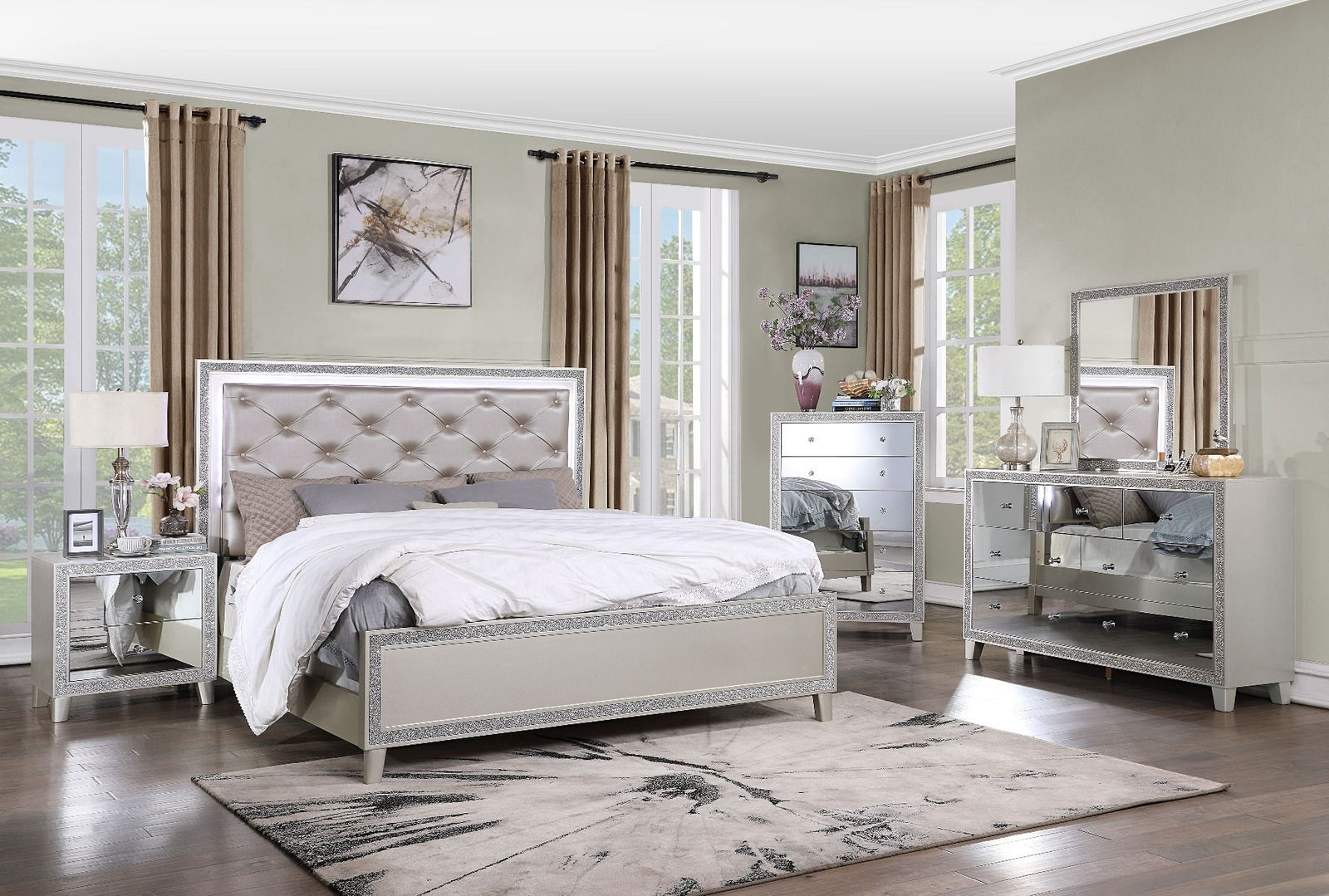 Sliverfluff EK Bed W/Led