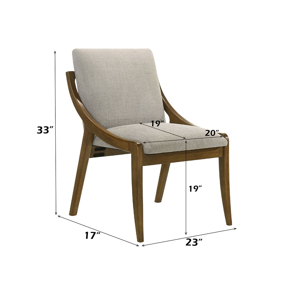 Danzel Side Chair (Set-2) – dimensions diagram